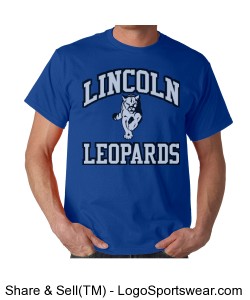Adult Leopard Shirt Blue Design Zoom
