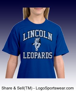 Youth Leopard Shirt Blue Design Zoom
